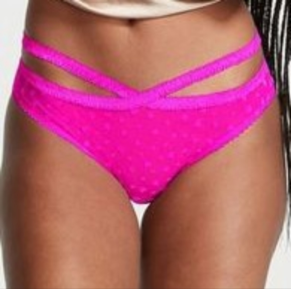 Brand new Victoria's Secret Bali Orchid heart panties Sz. XL - Picture 1 of 3